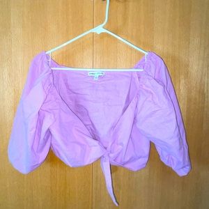 Puff Sleeve Crop Top